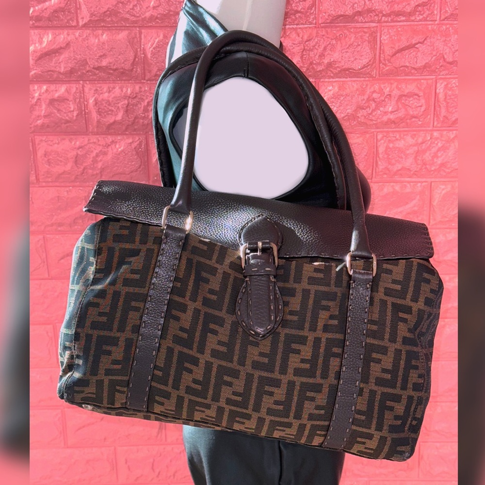 Vintage Fendi brown Zucca Linda satchel